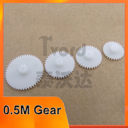 Mod white plastic gears - plastic,