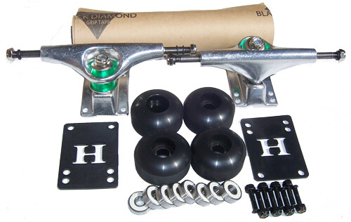 Silver skateboard trucks - silver, &