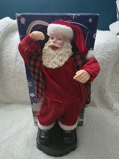 Vintage 1990s Li - Lo Twisting Hip Swaying Musical Animated Santa 12” - Boxed