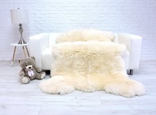 WHITE "BEAR" SKIN RUG : Thick