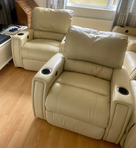 Leather recliner sofa - leather,
