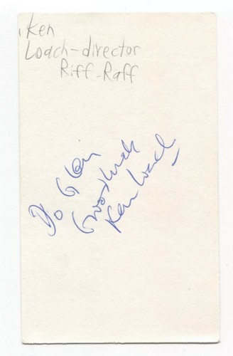 Ken loach signed - ken, index