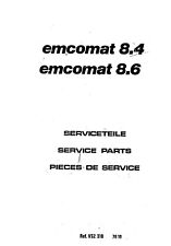 Emcomat 8.4 Emcomat 8.6 Parts