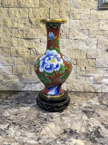 Chinese cloisonne vase - cloisonne,