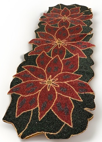 Handcrafted beaded table - beaded,