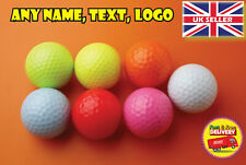 Personalised golf balls with