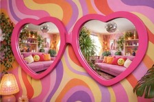 Love Heart Glasses Mirror