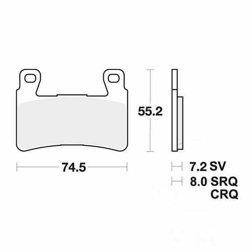 Trw brake pads carbon crq - brake,