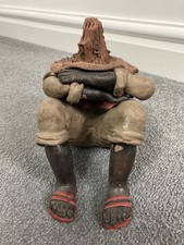 vintage sleeping maxican clay figure