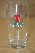 Collectable Breweriana - Beer Pint Glass - Tennents Pilsner Lager  Ravenhead 478