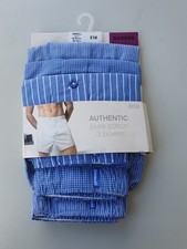 Mens Boxers 3 Pack Pure Cotton