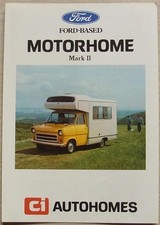 FORD BASED MOTORHOME Mk II By CI AUTOHOMES Caravan Sales Spec Leaflet Late 1970s