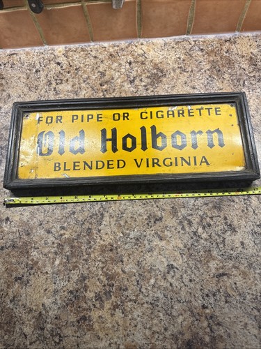 Old holborn tobacco metal sign - metal,