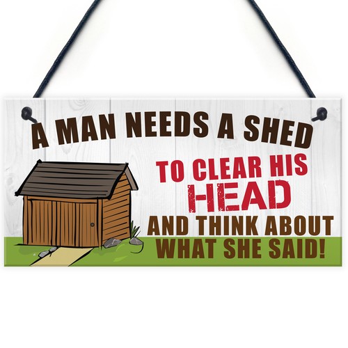 Funny shed sign man cave - shed,