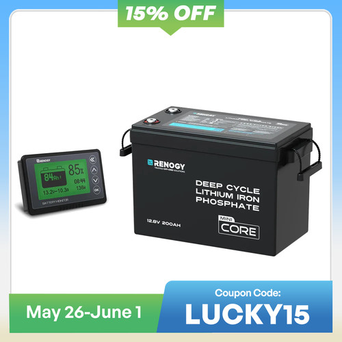 Renogy 200ah 12v lifepo4 - 200ah,