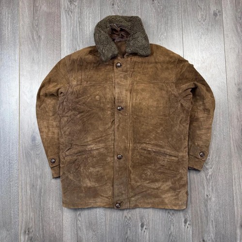 Vintage suede shearling collar - vintage,