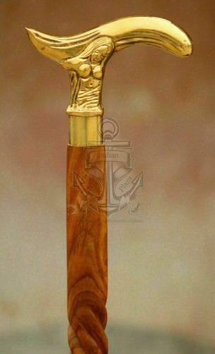 Vintage brass victorian handle - brass,
