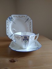 Shelley Queen Anne Shaped Blue