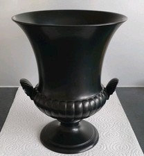 Large vintage Wedgwood Black Ravenstone Campana Urn - 24.25 cm 9.5"