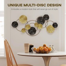 Gold silver metal wall art - metal,