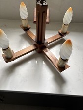 Art deco 4 Branch Wooden Light