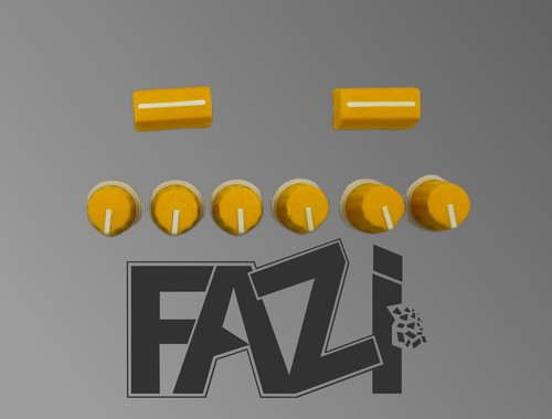 6xyellow knobs 2xfader - +,