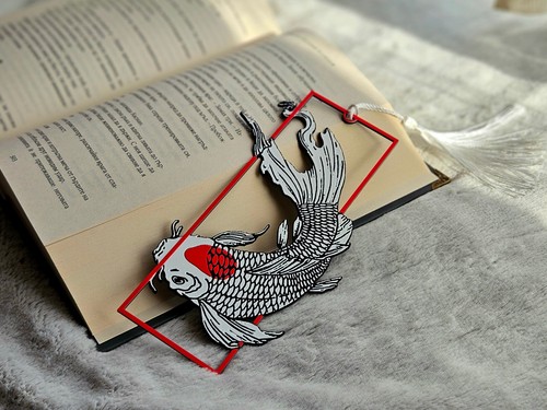 Koi fish bookmark japanese - fish, –