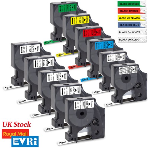 Dymo label tape 12mm 9mm - dymo,