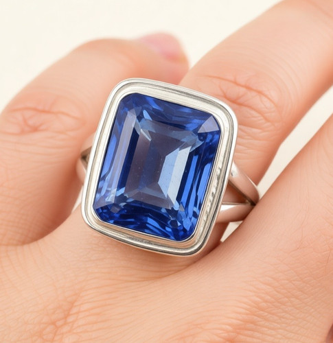 Tanzanite quartz gemstone - tanzanite, 925