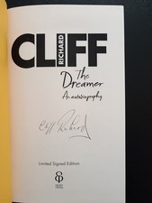 Cliff Richard SIGNED Autobiography Book- The Dreamer HB 1st Edition AUTOGRAPHED
