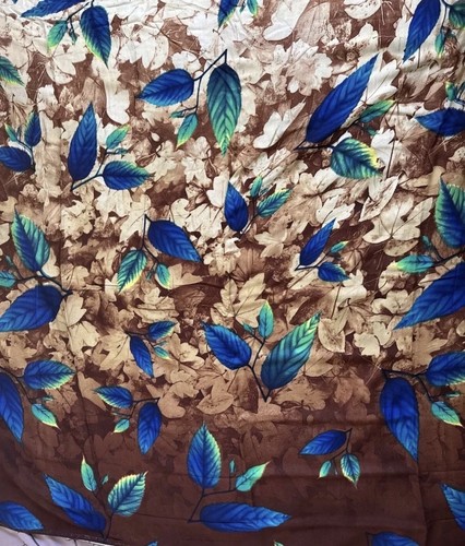 Brown border print viscose - brown,
