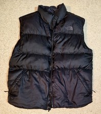 THE NORTH FACE 700 DOWN GILET BODY WARMER BLACK  with DARK LOGO- Large.