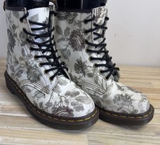 Womens Dr Martens 1460 Pascal Tapestry Rose Floral Boots UK6 - Made in England!