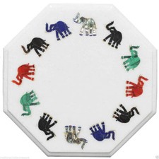 Marble Marquetry Top Center