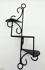 Vtg Wrought Iron 3-Tier Wall