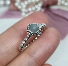Genuine Pandora Moonstone June Birthstone Ring ? Size 52  S925 ALE 