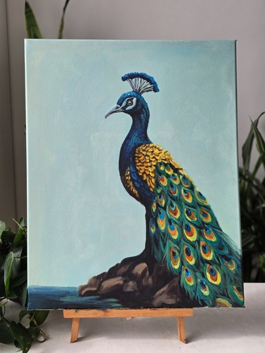 Original peacock painting - original,