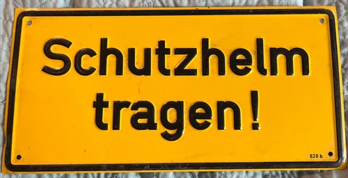 German tin sign - german,