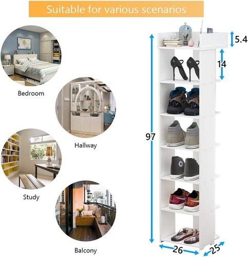Tier slim wooden shoe rack - wooden,