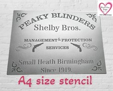 A4 peaky Blinders stencil for