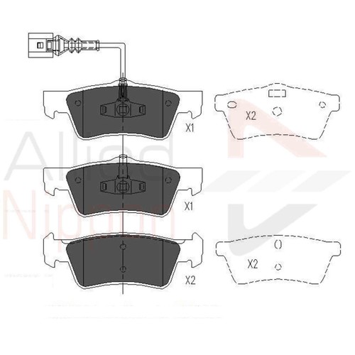 Brake pads set for - set, vw