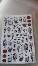 Halloween Nail Art Scary Spooky pumpkin Transfer Decal  Autumn Salon Supply