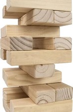 Tumbling Timbers Game, Yard Games Large Jr., Includes 54 Wooden Timber Blocks