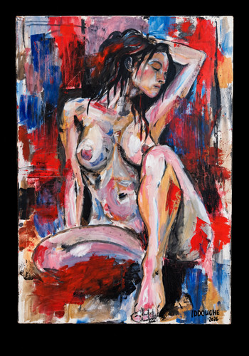 Original oil painting - , "under