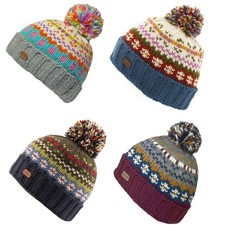 Kusan 100% Wool Bobble Hat -