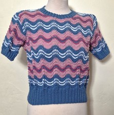 Womens Hand Knitted 1940s Jumper WWII re-enactment Land army Girl Rockin