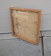 Vintage Large Oak Wood Glass