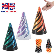 3D Impossible Pyramid Passthrough Sculpture Helix Screw Fidget Toy Spiral Cone