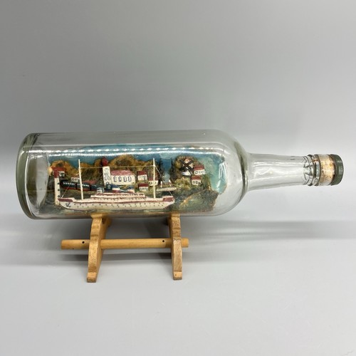 Vintage large ship bottle - in, a