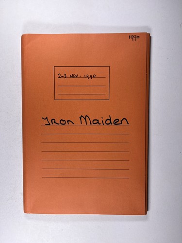 Iron maiden tour paperwork - iron,